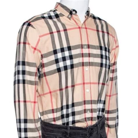 burberry exploded check cotton shirt|burberry nova check shirt.